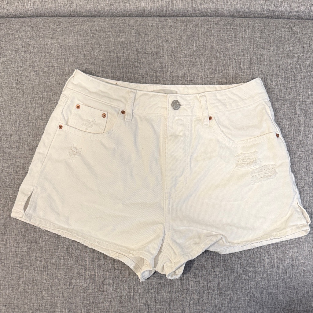 Pacsun White High Rise Festival Shorts
